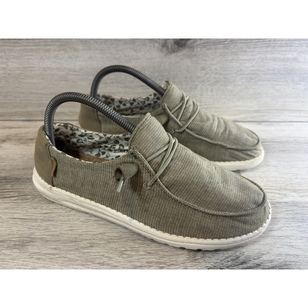Hey Dude Wendy Chambray Sage Slip-On Lightweight Loafer‎ Shoes Women's US 8